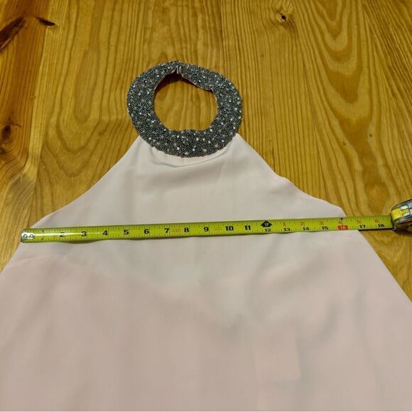 NWT MLV Blush Pink Beaded Halter Top Women’s SIZE SMALL - Picture 6 of 10